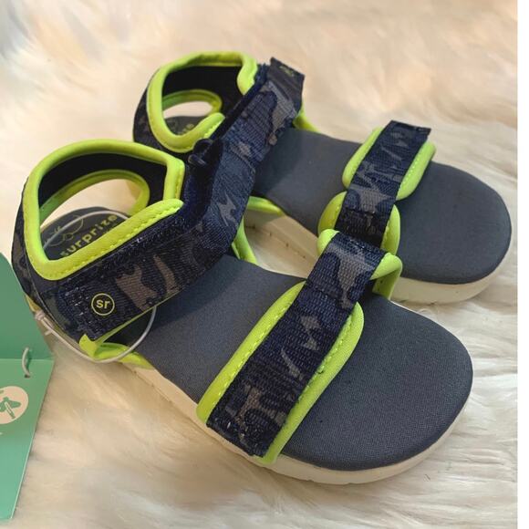Surprize by Stride Rite New Navy & Yellow Lumos Light-Up Sandal Size 10 - Picture 2 of 7